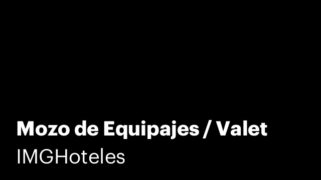 Mozo de Equipajes / Valet
