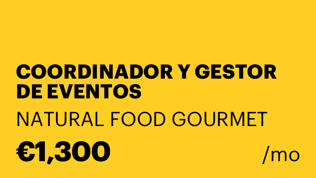 COORDINADOR Y GESTOR DE EVENTOS