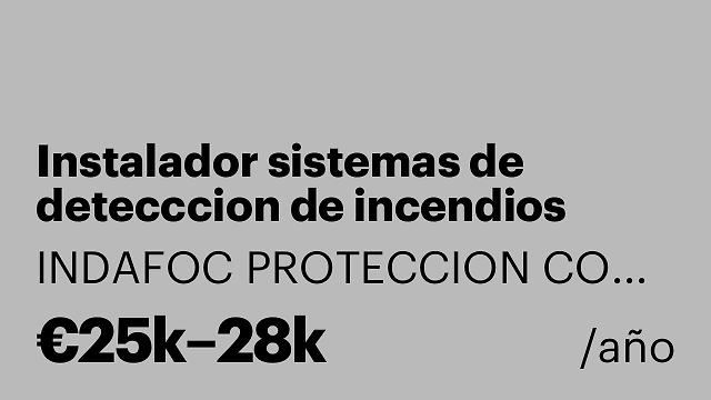 Instalador sistemas de detecccion de incendios