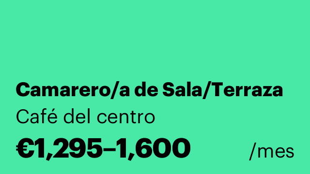 Camarero/a de Sala/Terraza