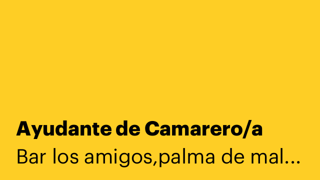 Ayudante de Camarero/a