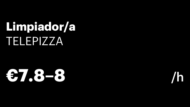 Limpiador/a