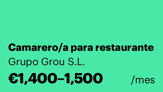 Camarero/a para restaurante