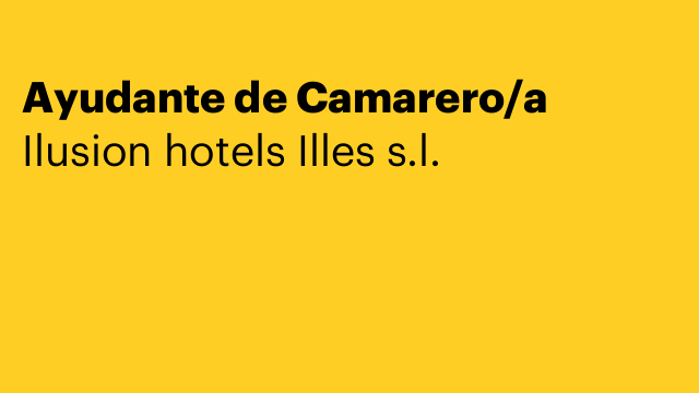 Ayudante de Camarero/a