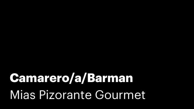 Camarero/a/Barman