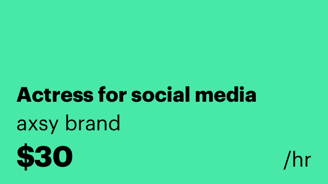 Actress for social media