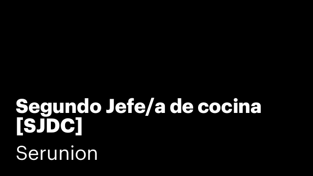 Segundo Jefe/a de cocina [SJDC]