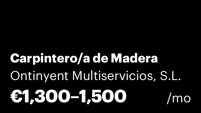 Carpintero/a de Madera