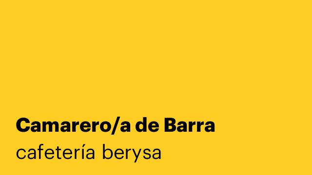 Camarero/a de Barra