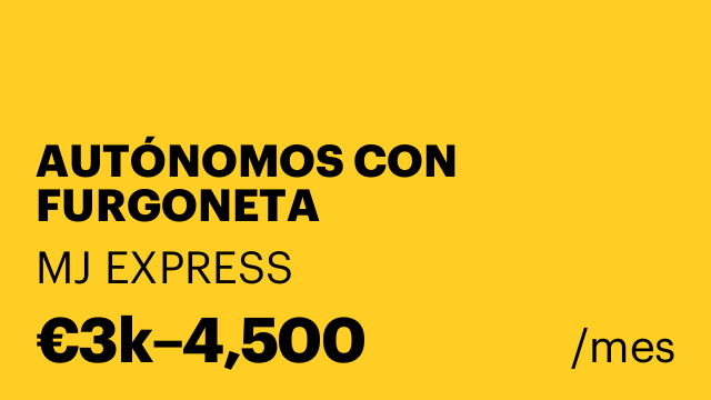 AUTÓNOMOS CON FURGONETA‼️