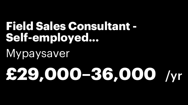 Field Sales Consultant - Self-employed (commission-only)