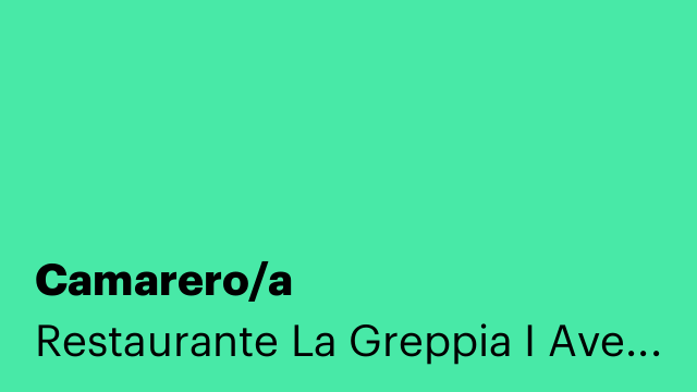 Camarero/a