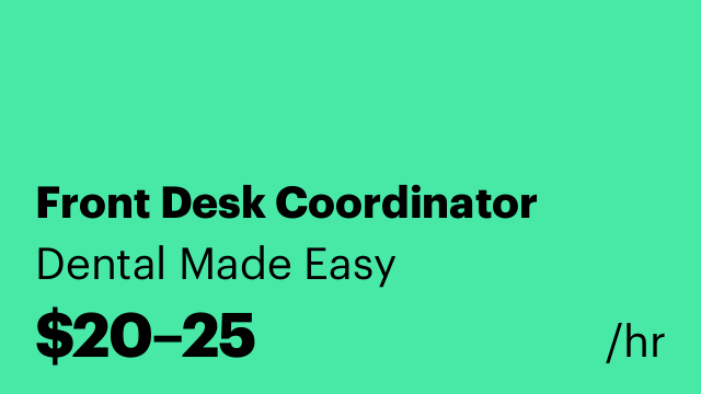 Front Desk Coordinator