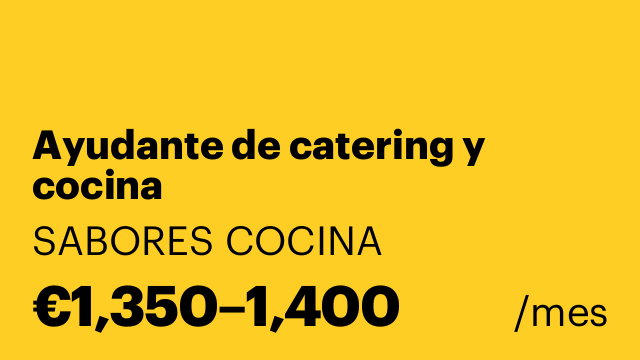 Ayudante de catering y cocina