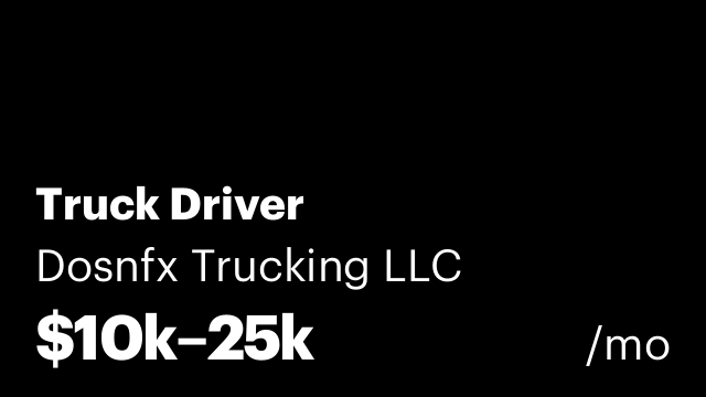 Truck Driver