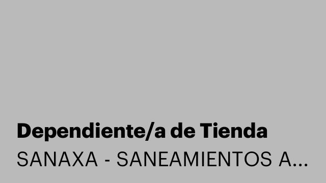 Dependiente/a de Tienda