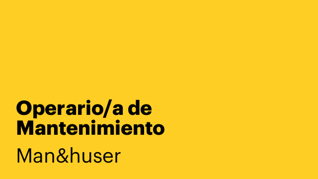 Operario/a de Mantenimiento