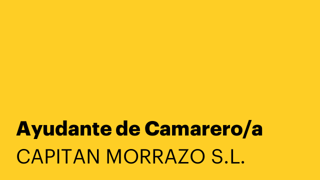 Ayudante de Camarero/a
