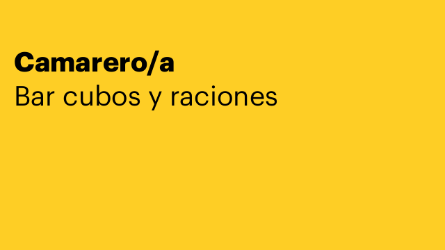 Camarero/a