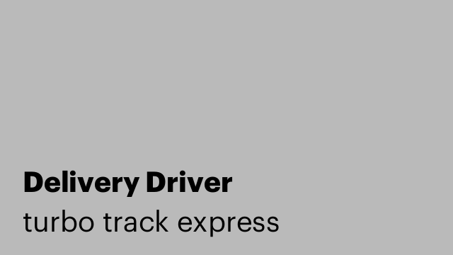 Delivery Driver