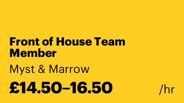 Front of House Team Member
