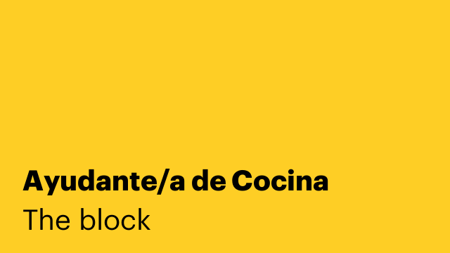 Ayudante/a de Cocina