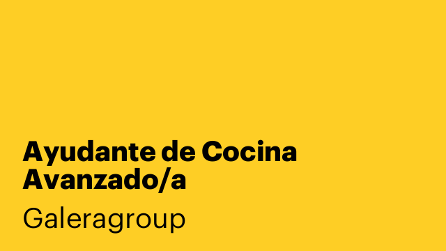 Ayudante de Cocina Avanzado/a