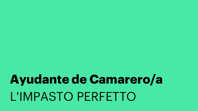 Ayudante de Camarero/a