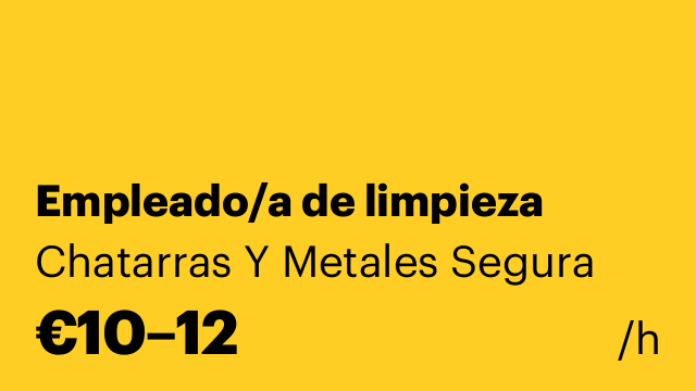 Empleado/a de limpieza