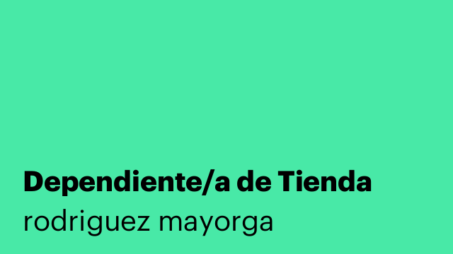 Dependiente/a de Tienda