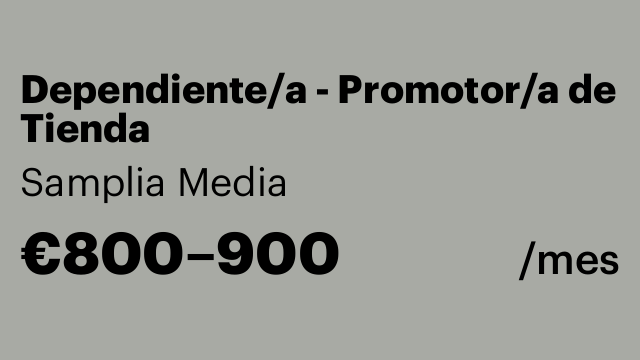 Dependiente/a - Promotor/a de Tienda
