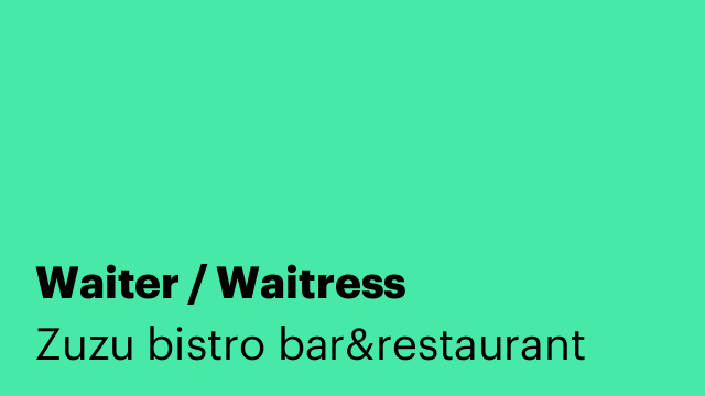 Waiter / Waitress