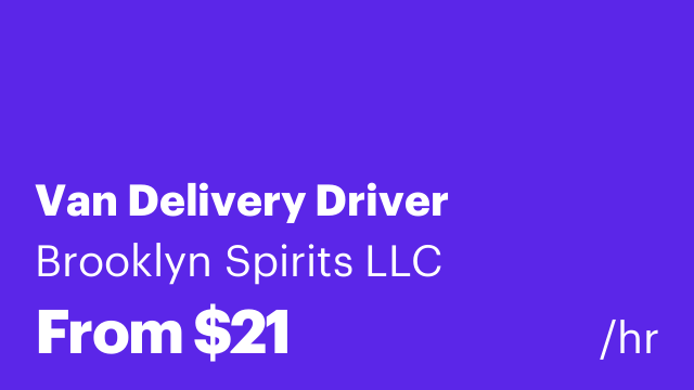 Van Delivery Driver