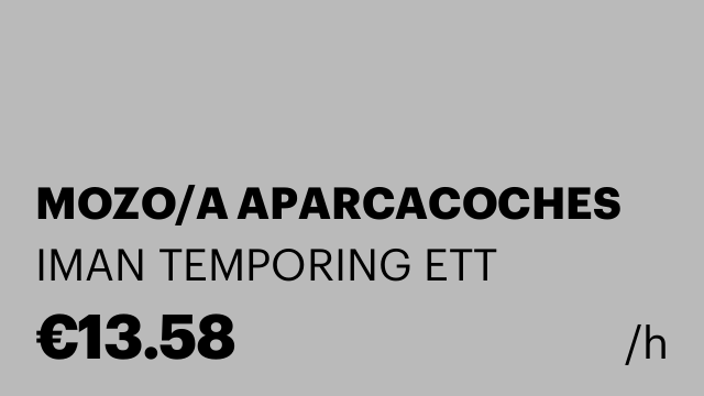 MOZO/A APARCACOCHES