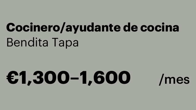 Cocinero/ayudante de cocina