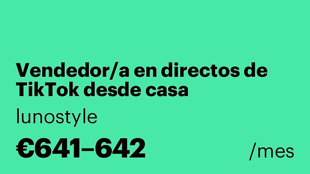 Vendedor/a en directos de TikTok desde casa