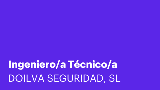 Ingeniero/a Técnico/a