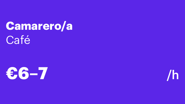 Camarero/a