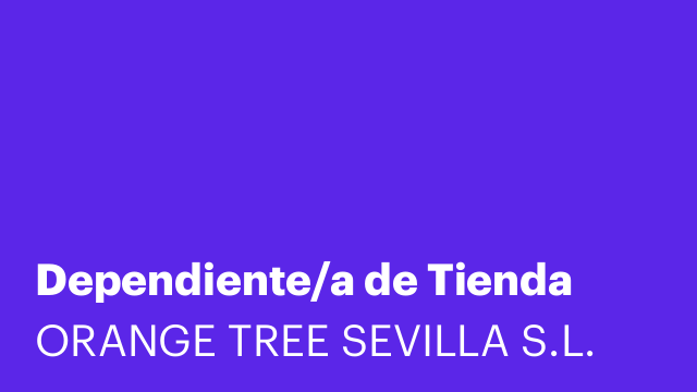 Dependiente/a de Tienda