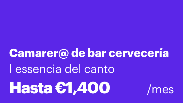 Camarer@ de bar cervecería