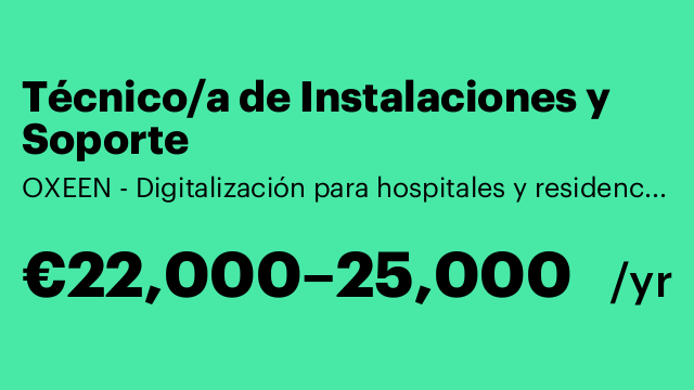 Técnico/a de Instalaciones y Soporte