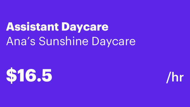 Assistant Daycare