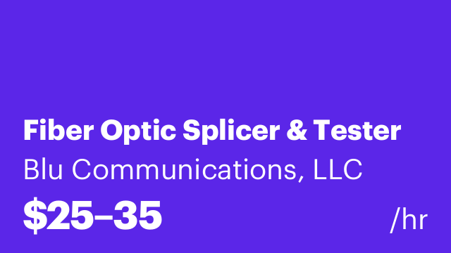 Fiber Optic Splicer & Tester