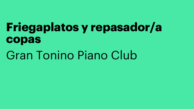 Friegaplatos y repasador/a copas