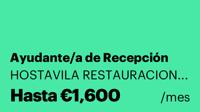 Ayudante/a de Recepción