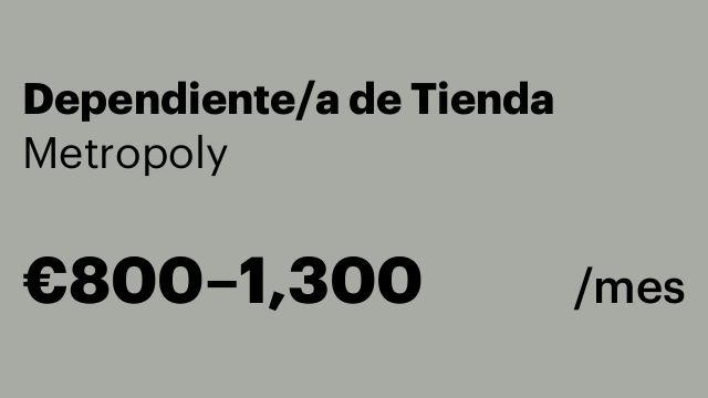 Dependiente/a de Tienda