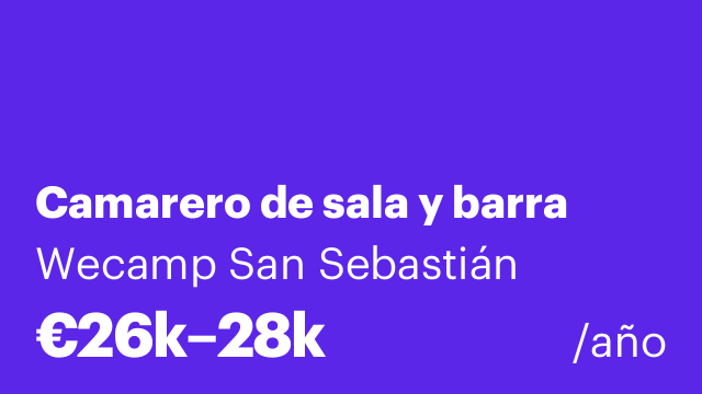 Camarero de sala y barra