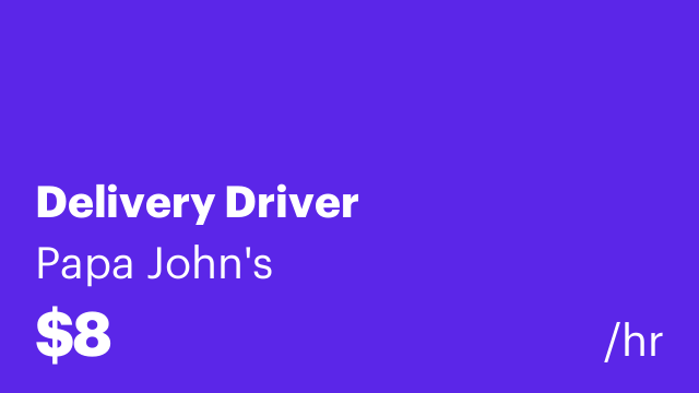 Delivery Driver