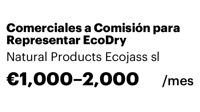 Comerciales a Comisión para Representar EcoDry