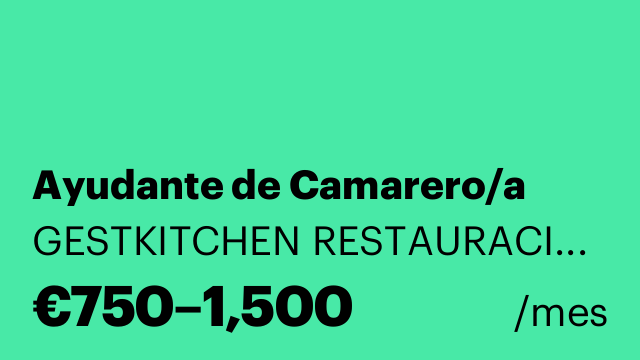 Ayudante de Camarero/a
